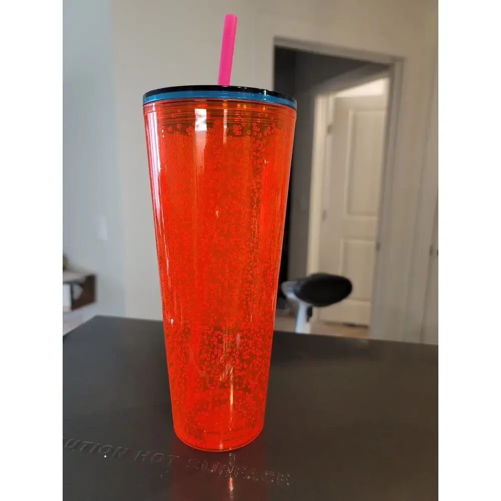 Starbucks Red Orange Bubble Tumbler